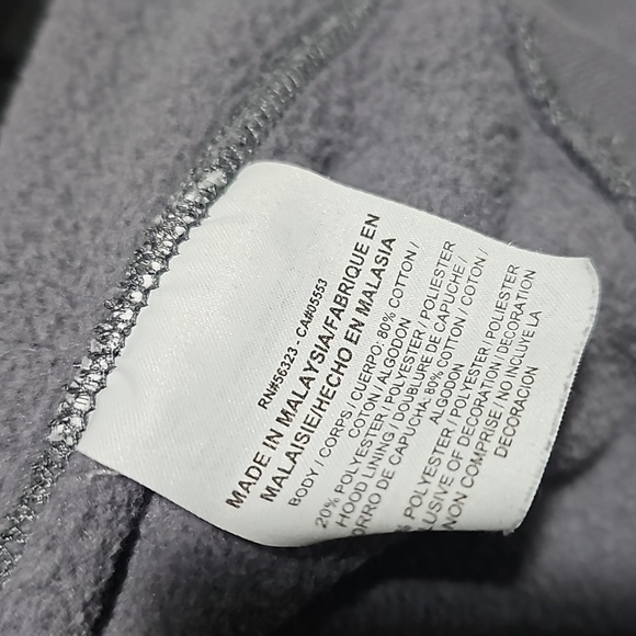 Jordan Gray Hoodie Kangaroo Pocket Pullover Size Large - Picture 5 of 6